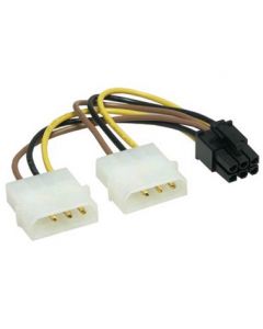 VGA Card Power Convertor 2xMolex to 1x6pin