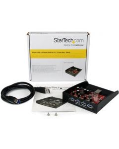 Startech 4 Port USB3.0 Panel  Hub for 3.5" Front Bay - Black