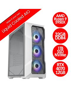 AMD Ryzen 9 5950X RTX 4070 CM TD500 White YETI v2.2 Gaming PC