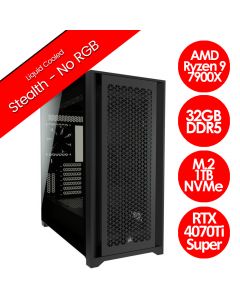 AMD Ryzen 9 7900X RTX 4070 Ti SUPER 5000D Liquid Cooled Gaming PC