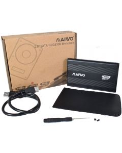 Maiwo USB 3.0 2.5" External Hard Drive Enclosure - Black