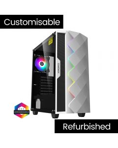 Intel i7 4770 8GB RX580 W10H Diamond White V1.4 Refurb Gaming PC