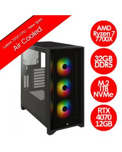 AMD Ryzen 7 7700X RTX 4070 Corsair 4000X Gaming PC Hail v1.1